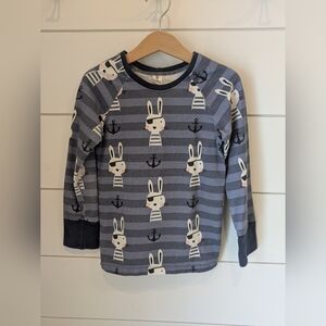 Midbest Threads Bunny Pirate Long Sleeve Shirt, 5T